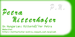 petra mitterhofer business card